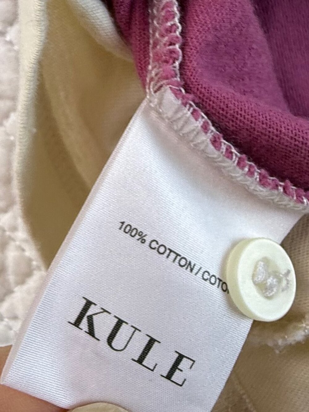 KULE The Patch Cotton Rugby Shirt Stripes Pink Multi Size M - Picture 11 of 16
